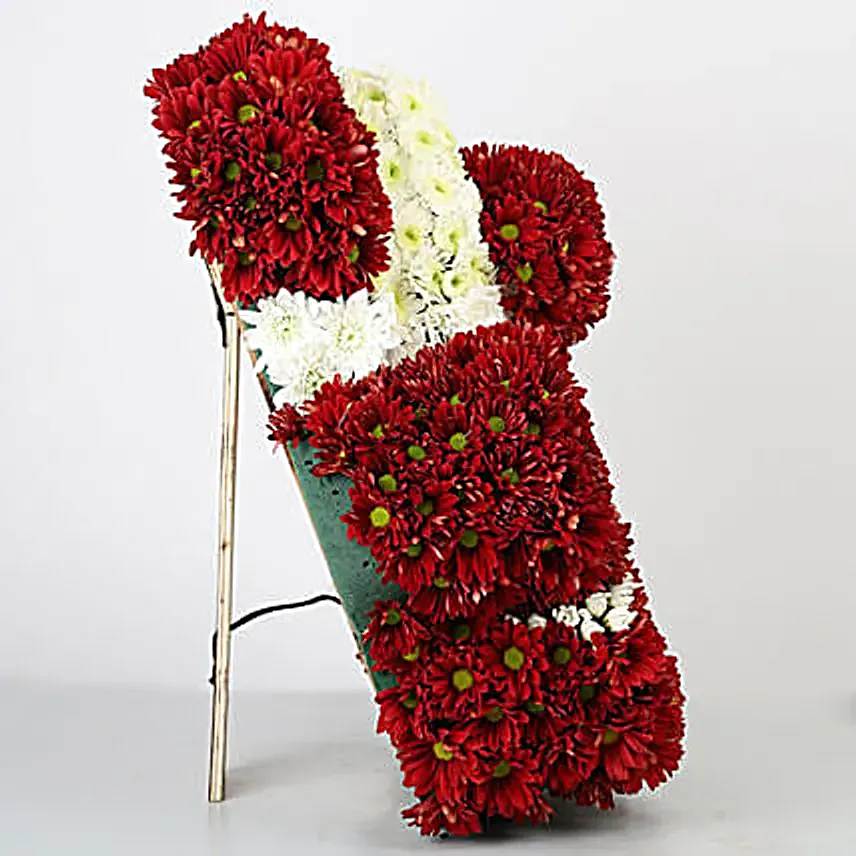 Teddy shape floral Arrangement