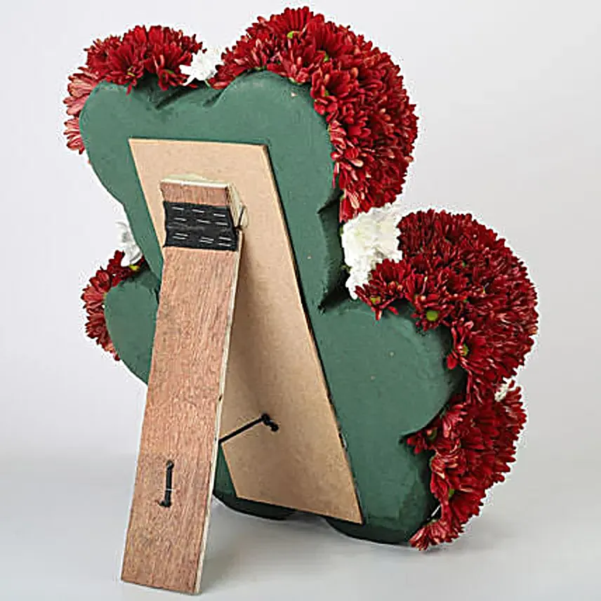 Teddy shape floral Arrangement