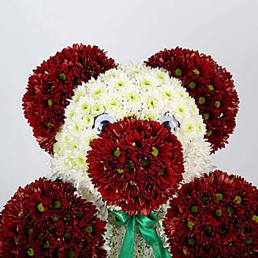 Teddy shape floral Arrangement