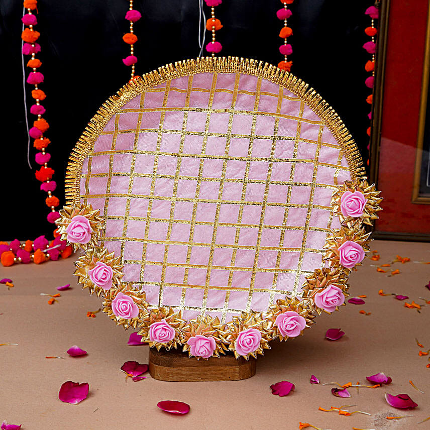 Pretty in Pink Karwa Chauth Thali Set