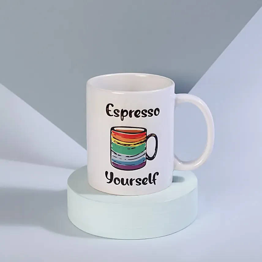 Pride Espresso White Coffee Mug