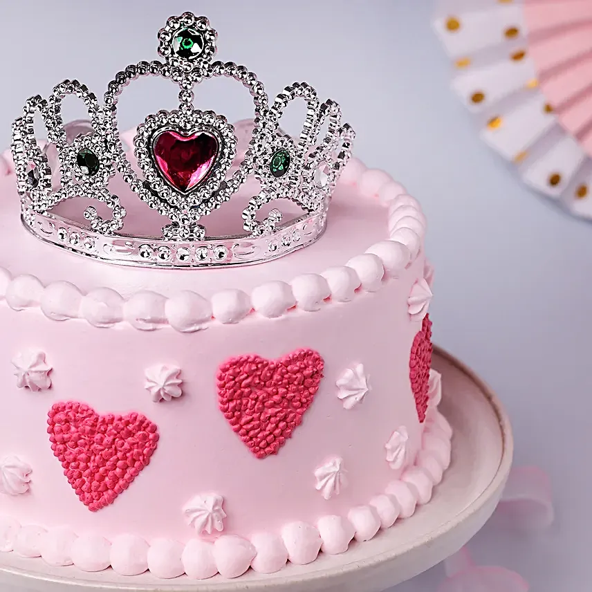 Princess Theme Strawberry Cake Eggless-1 Kg