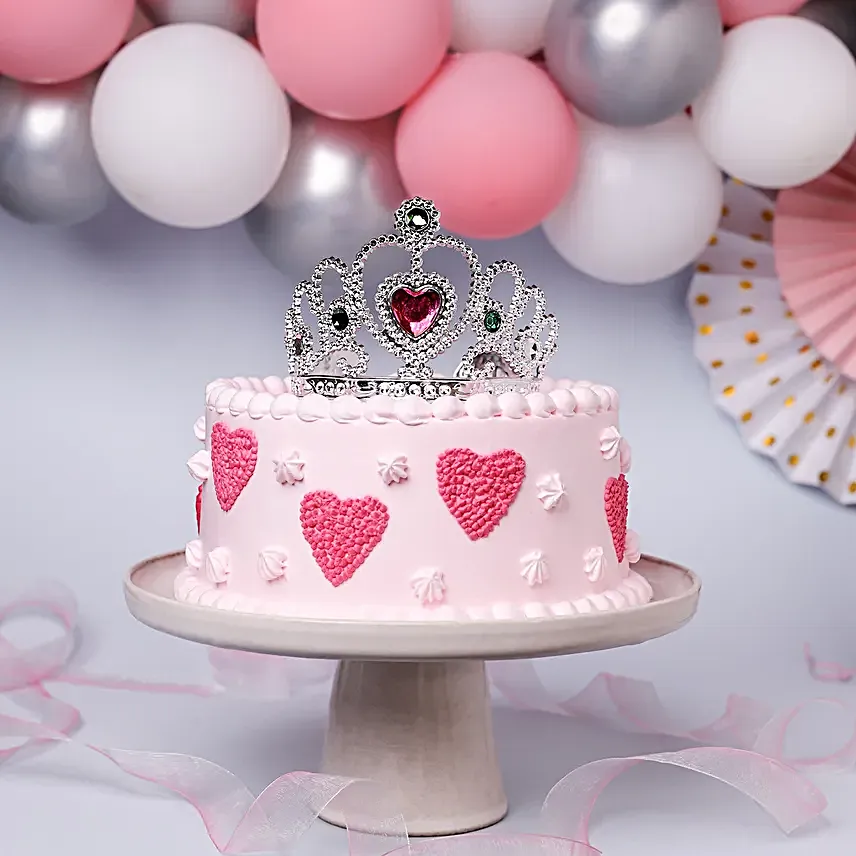 Princess Theme Strawberry Cake Eggless-1 Kg
