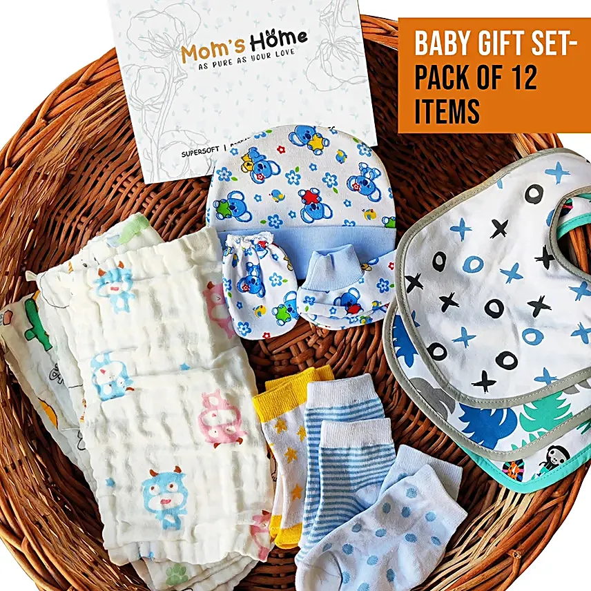 Printed Pure Cotton Baby Apparel Gift Set