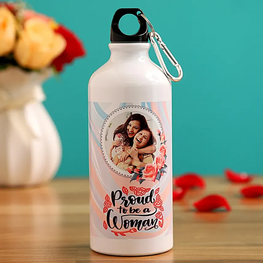 Proud To Be a Woman Personalised Water Bottle Hand Delivery