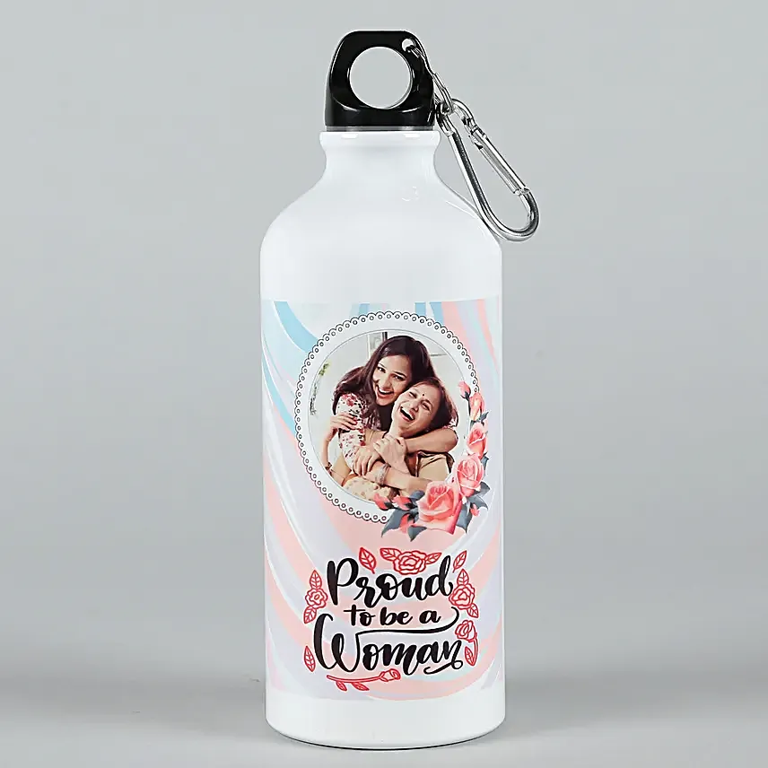 Proud To Be a Woman Personalised Water Bottle Hand Delivery