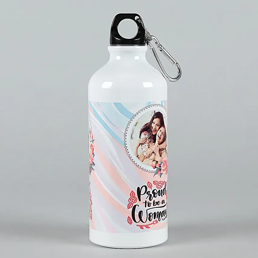 Proud To Be a Woman Personalised Water Bottle Hand Delivery