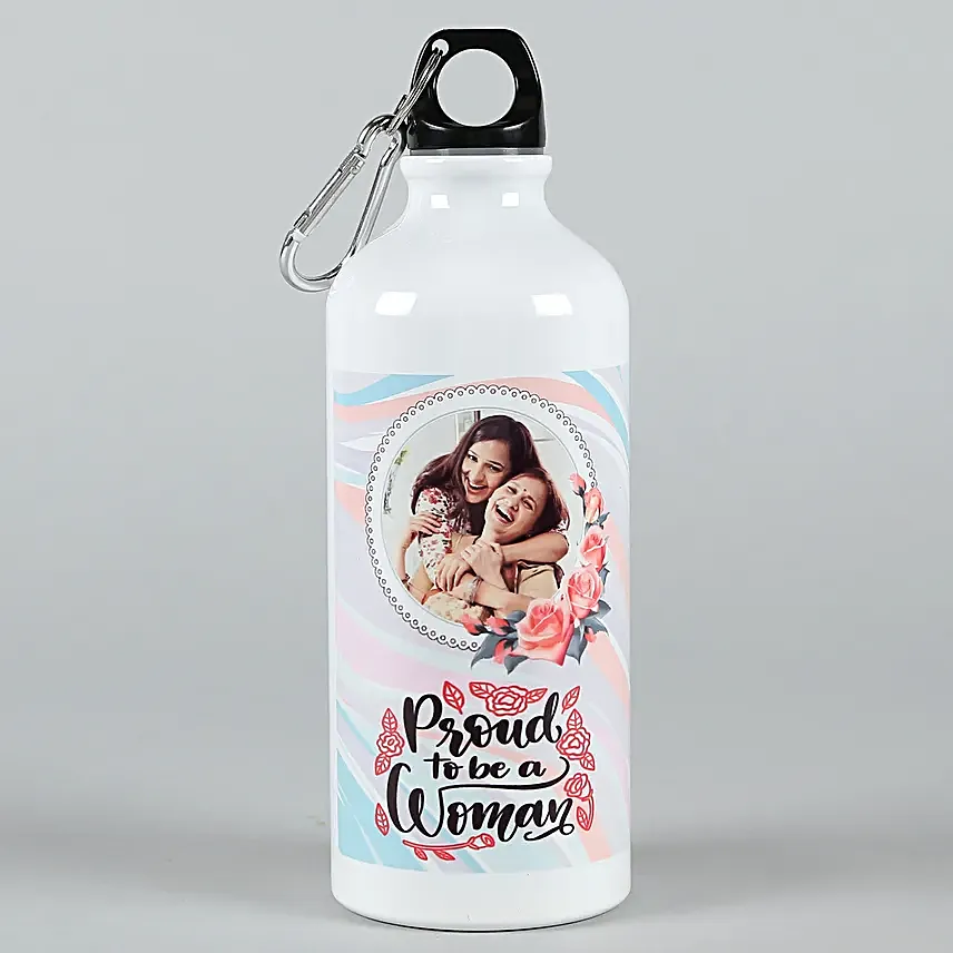 Proud To Be a Woman Personalised Water Bottle Hand Delivery