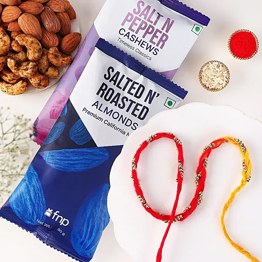 Pyaar Ka Dhaga Mauli Rakhi N Flavoured Dryfruits Combo