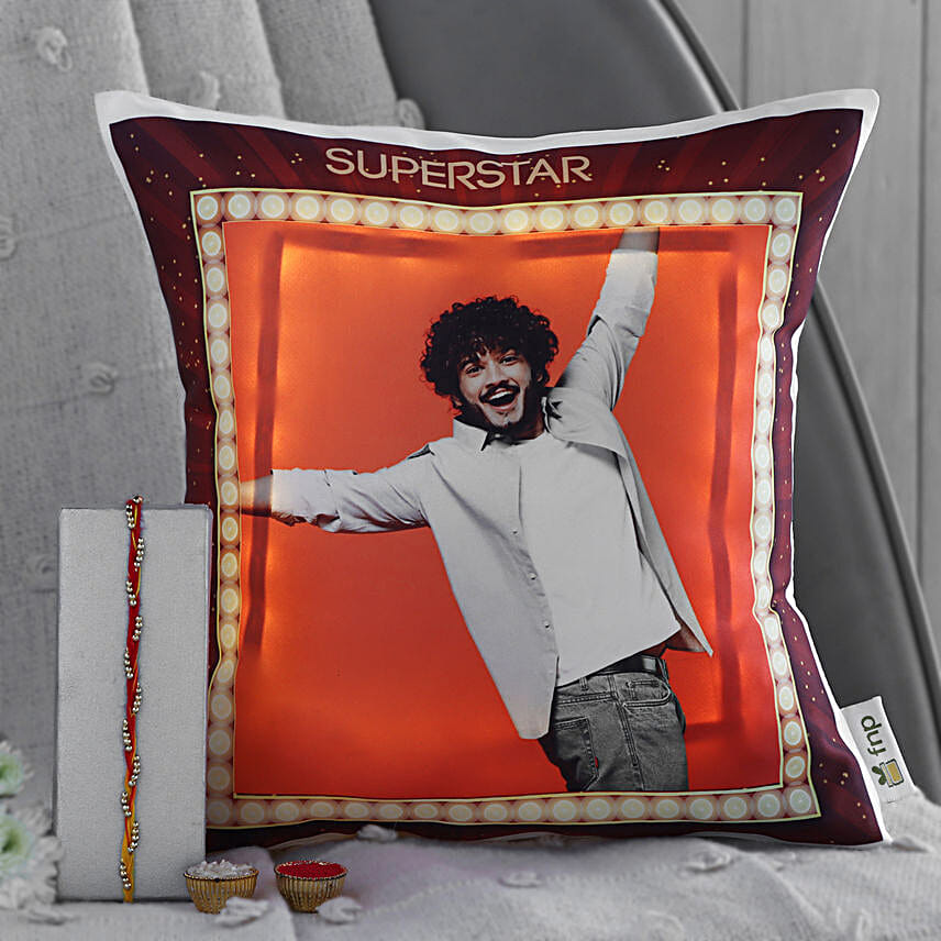 Pyaar Ka Dhaga Mauli Rakhi N Personalised LED Cushion