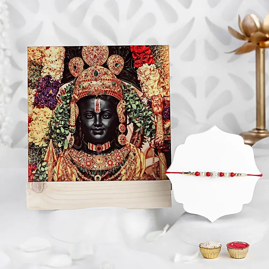 Ram Lalla Blessings Rakhi Combo