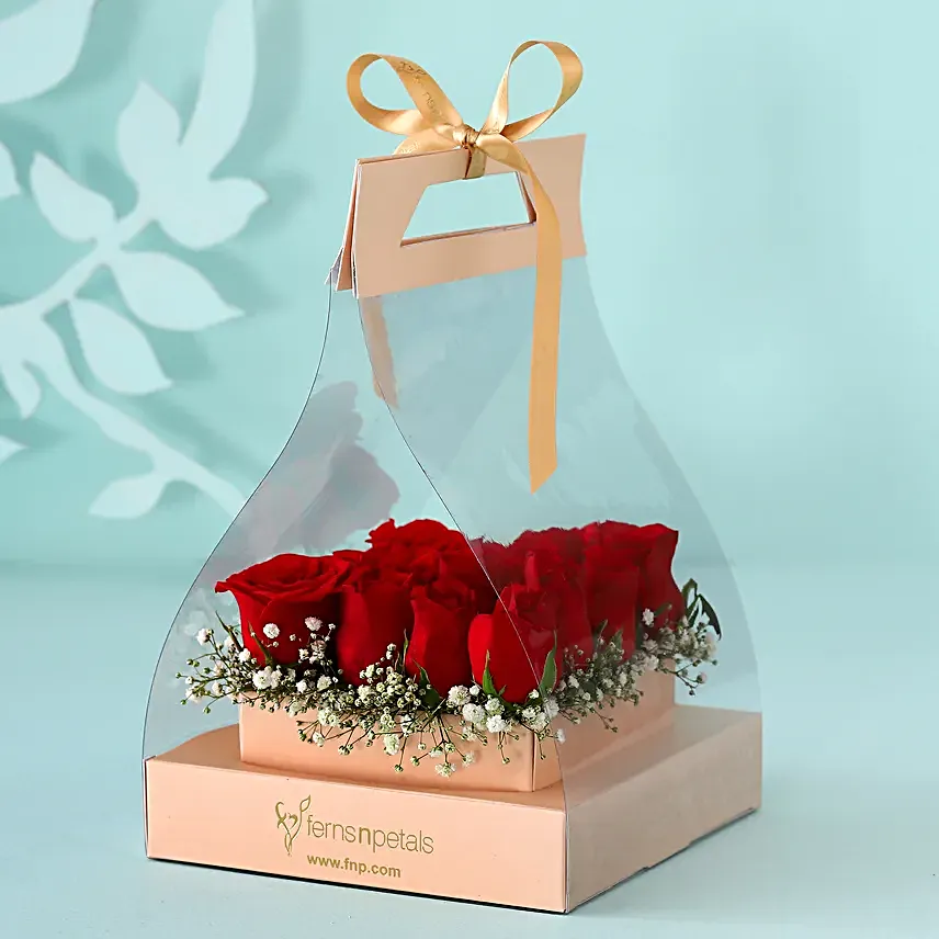 Ravishing Red Roses Gift Arrangement