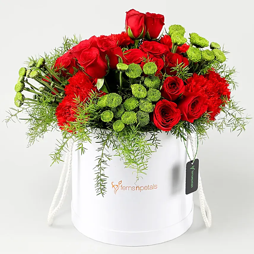 Online Red Affair Flower Box