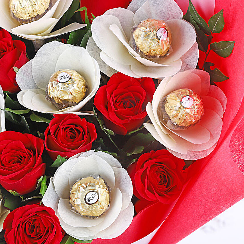 Red Petals N Rocher Radiance