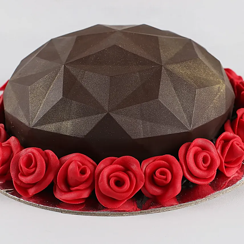 Red Roses Dome Pinata Cake Eggless 1 Kg