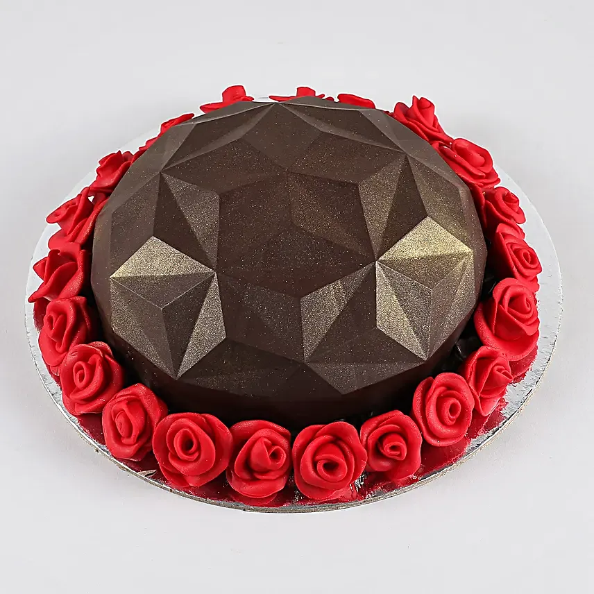Red Roses Dome Pinata Cake Eggless 1 Kg
