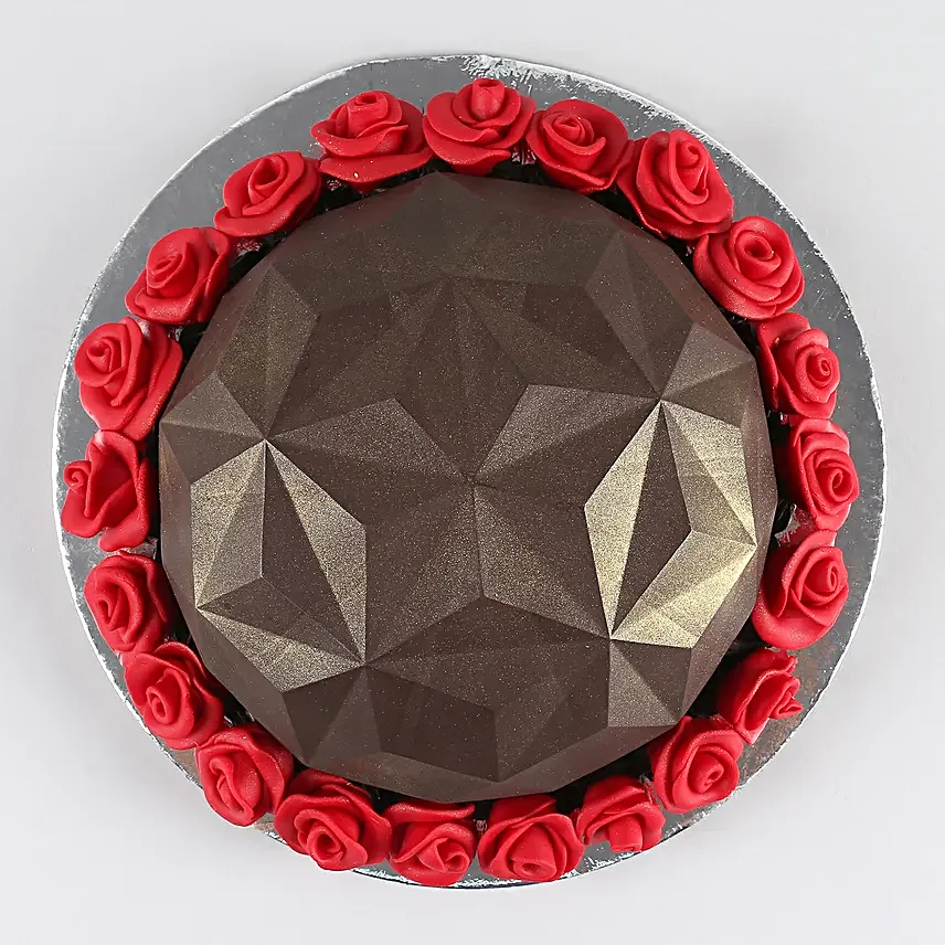 Red Roses Dome Pinata Cake Eggless 1 Kg