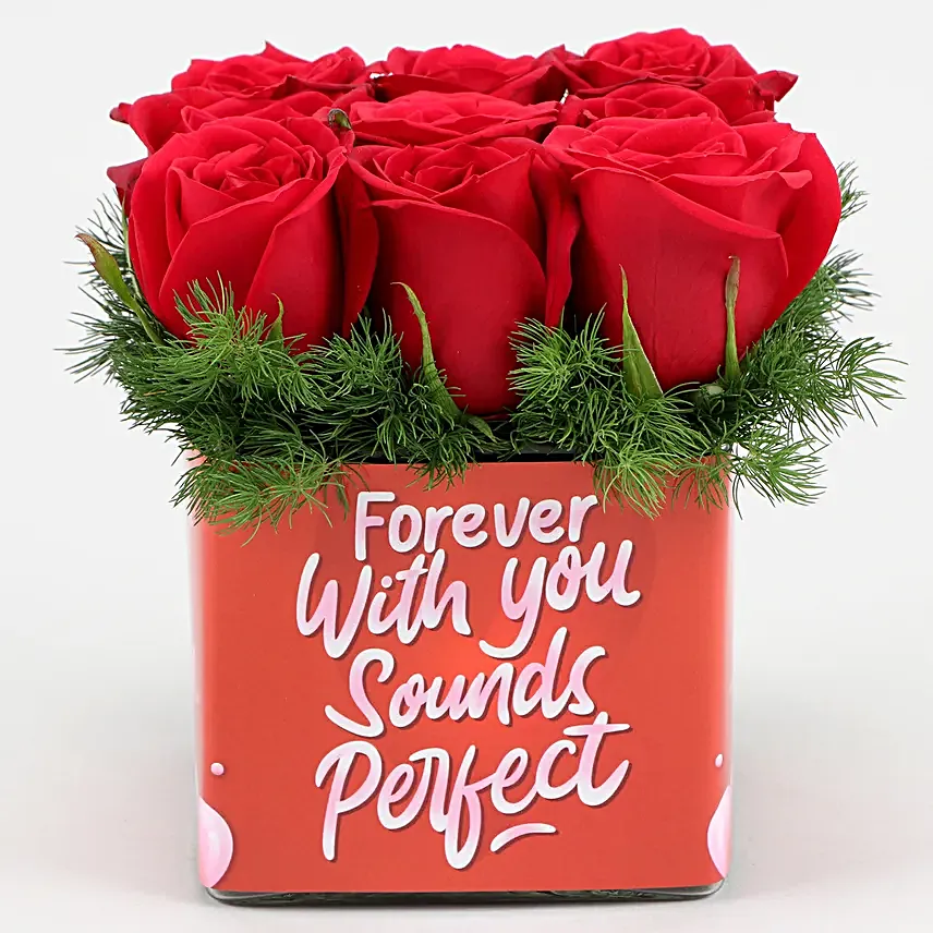 exotic roses arrangement for valentine