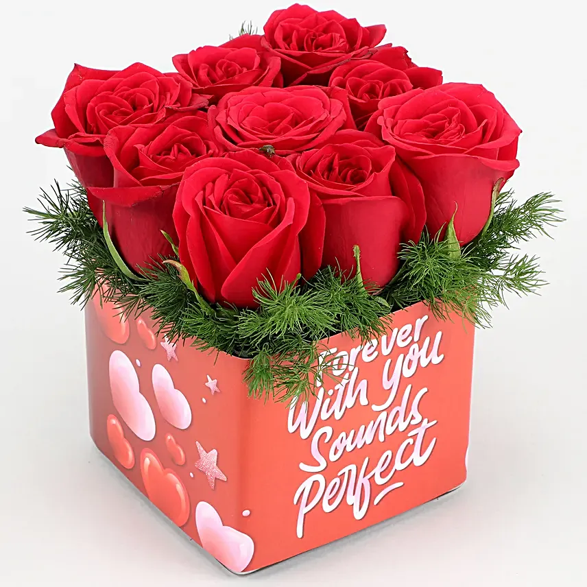 exotic roses arrangement for valentine