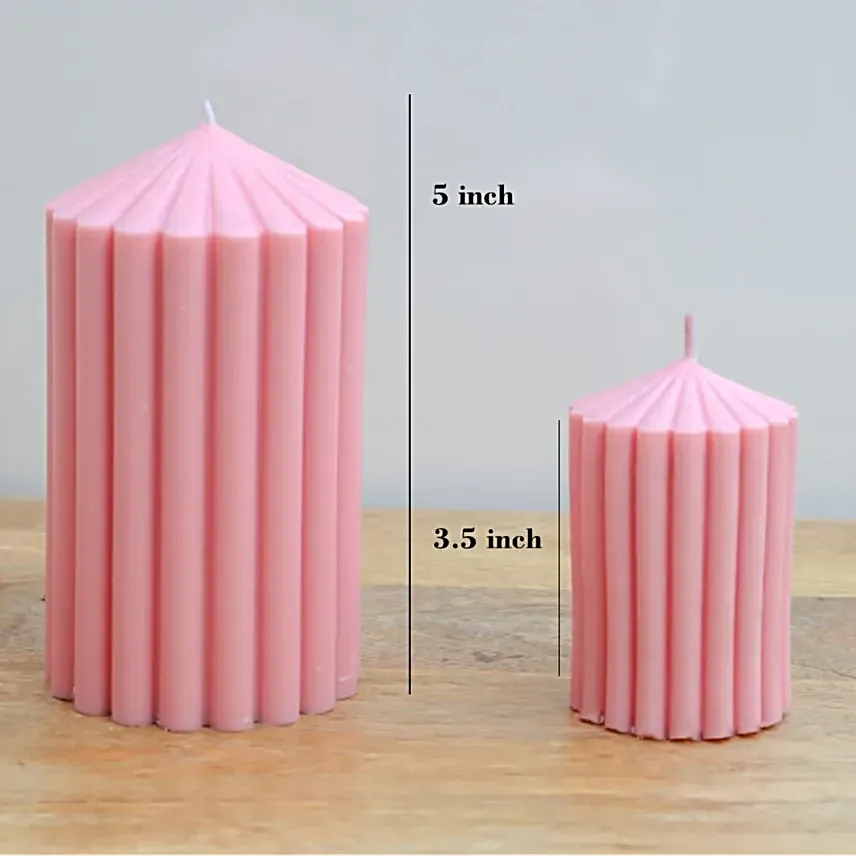 Refreshing Pillar Shape Candle Pink