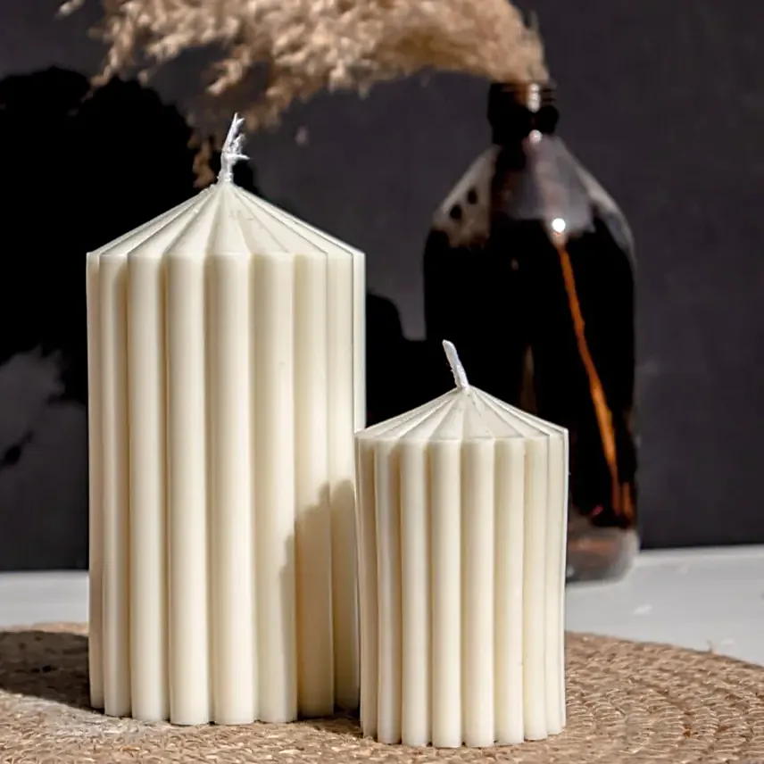 Refreshing Pillar Shape Candle White