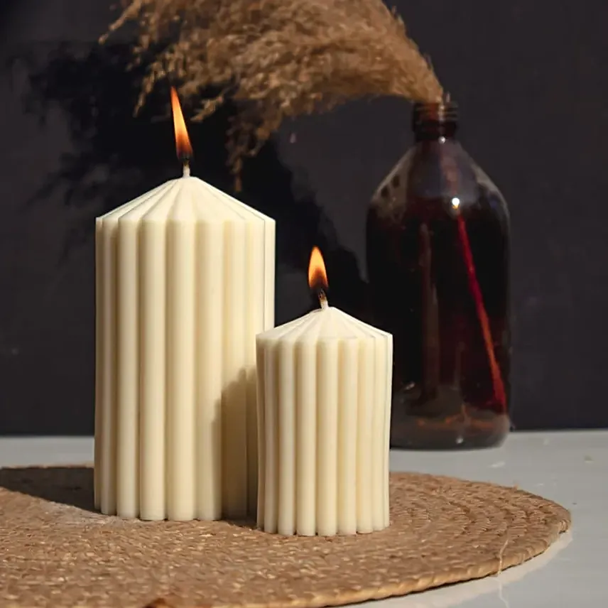 Refreshing Pillar Shape Candle White