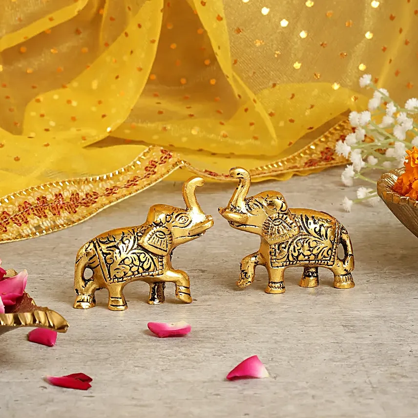 Regal Golden Elephant Set