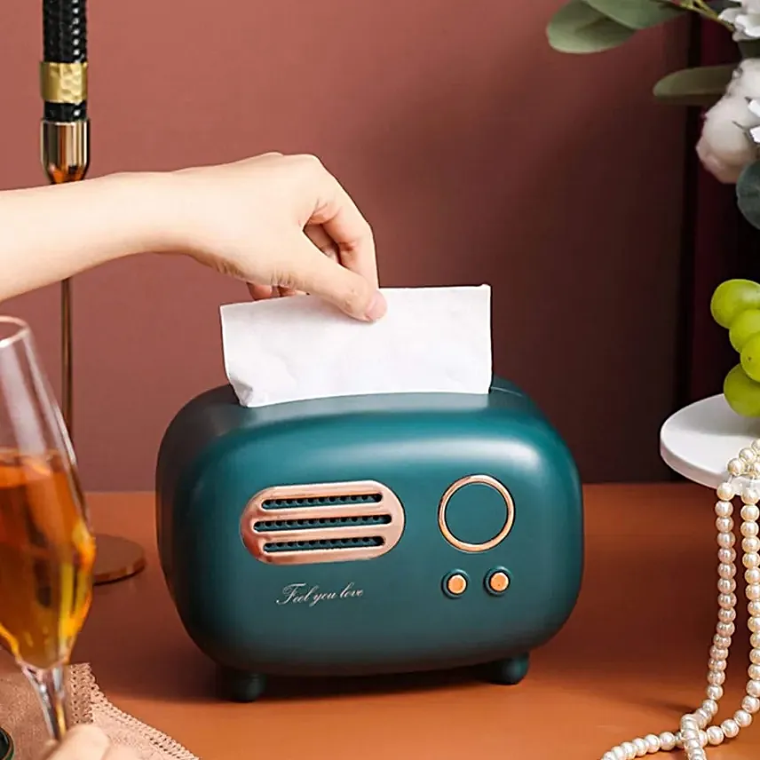 Retro Radio Tissue Dispenser Green