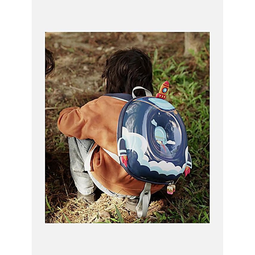 Rocket Theme Backpack Blue