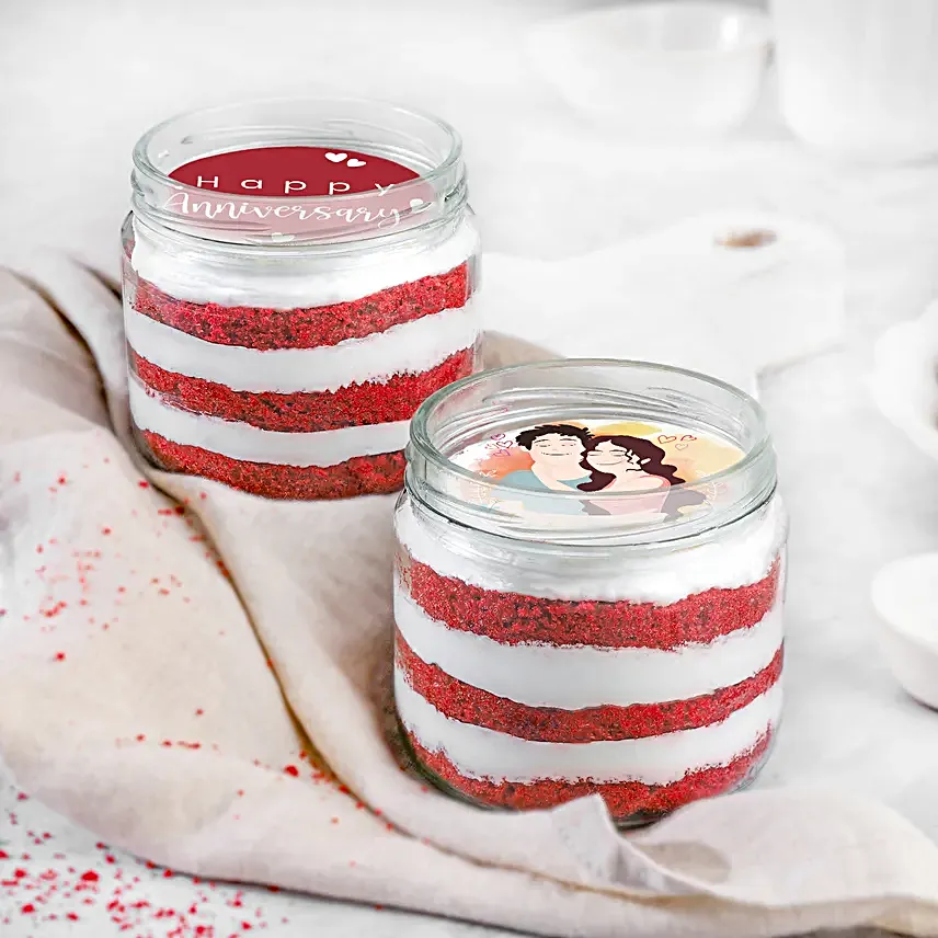 Romance Red Velvet Jar Cake Set