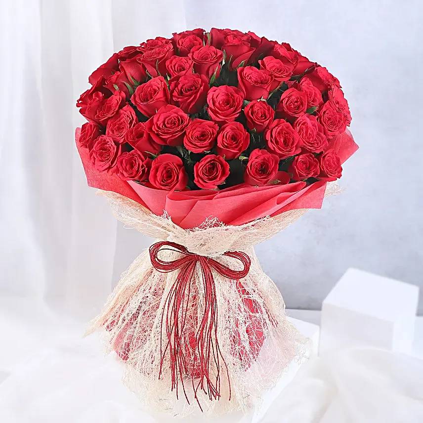 Bunch of 50 red roses