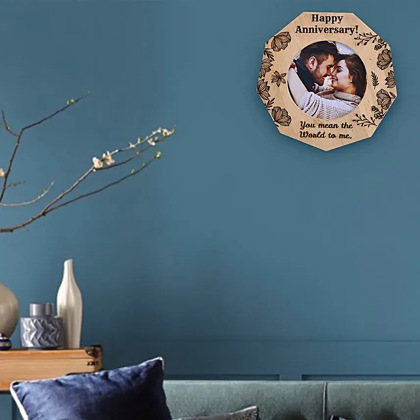 One Personalised Wooden frame for anniversary