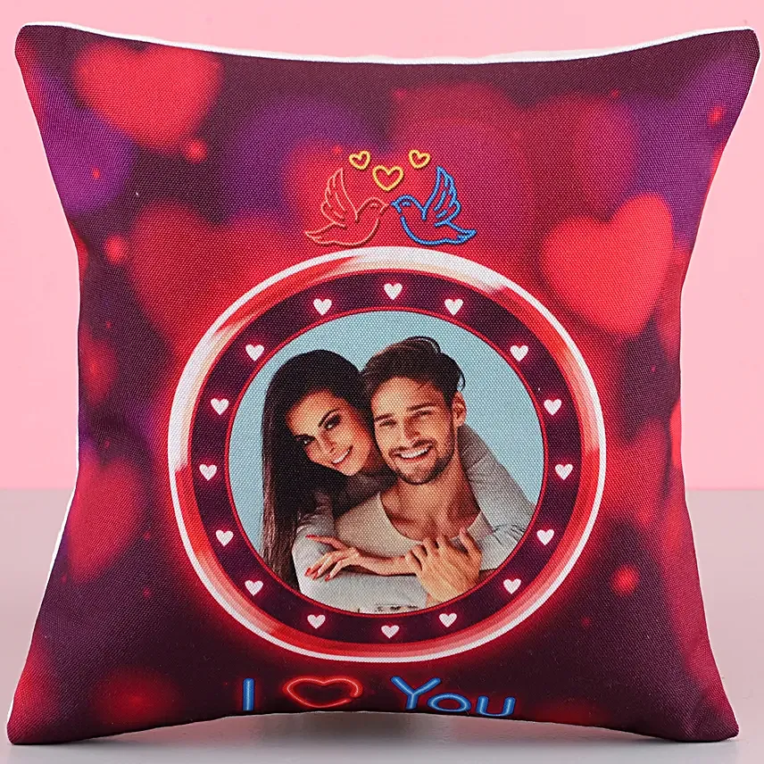 Romantic LED Personalised Cushion