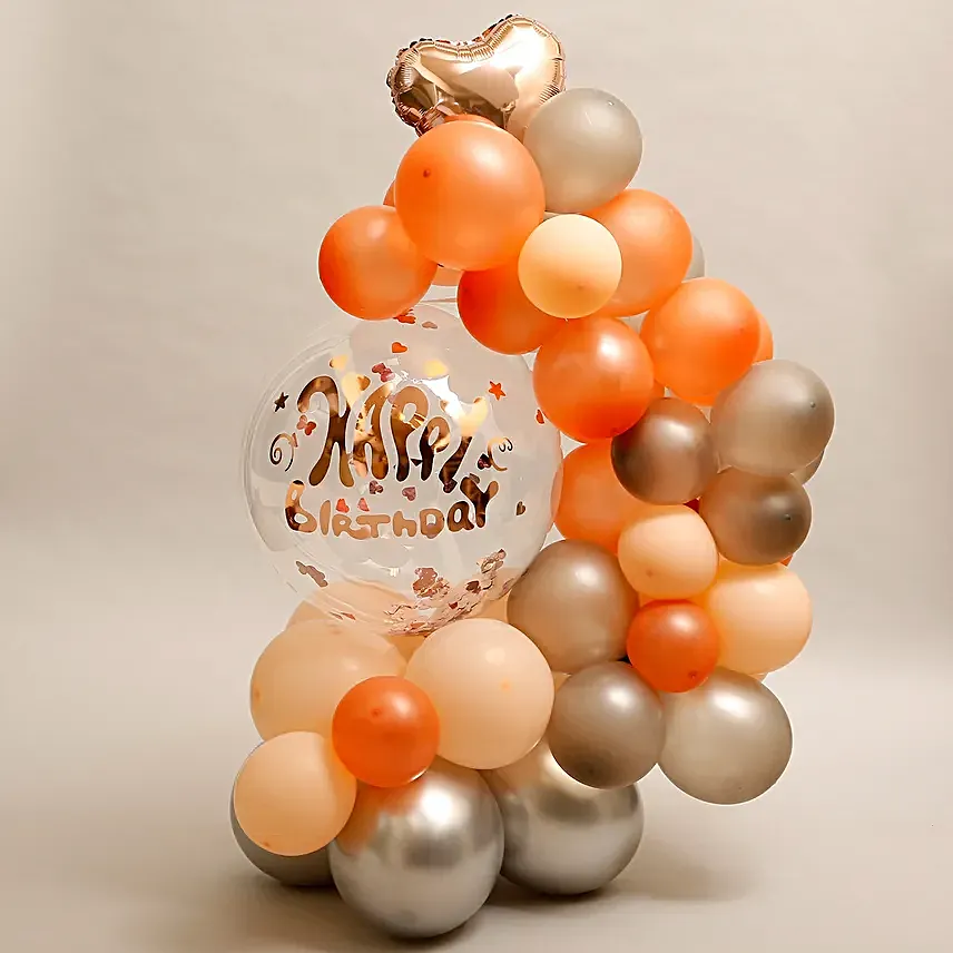 Rose Gold Birthday Balloon Bouquet