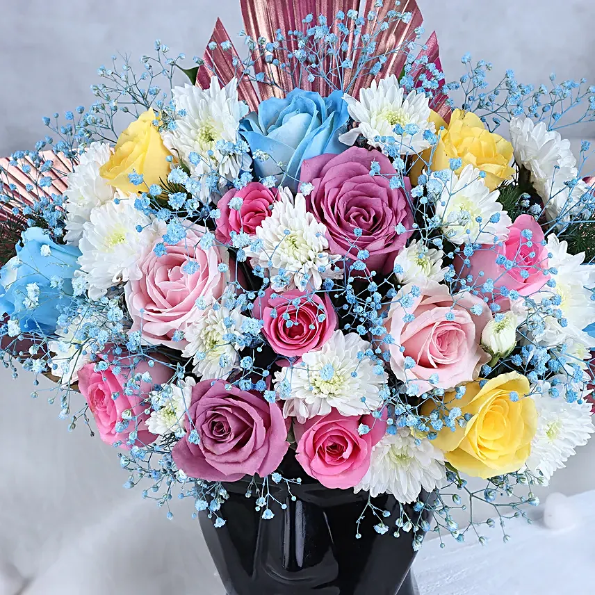 Rose Medley in a Pot