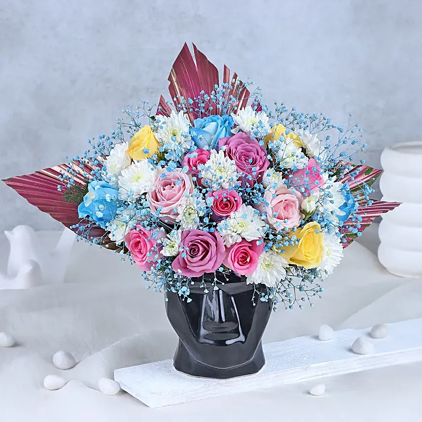 Rose Medley in a Pot