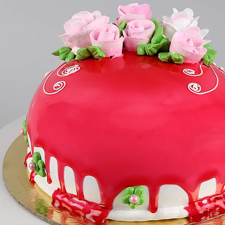 Roses On Top Chocolicious Cake Half Kg