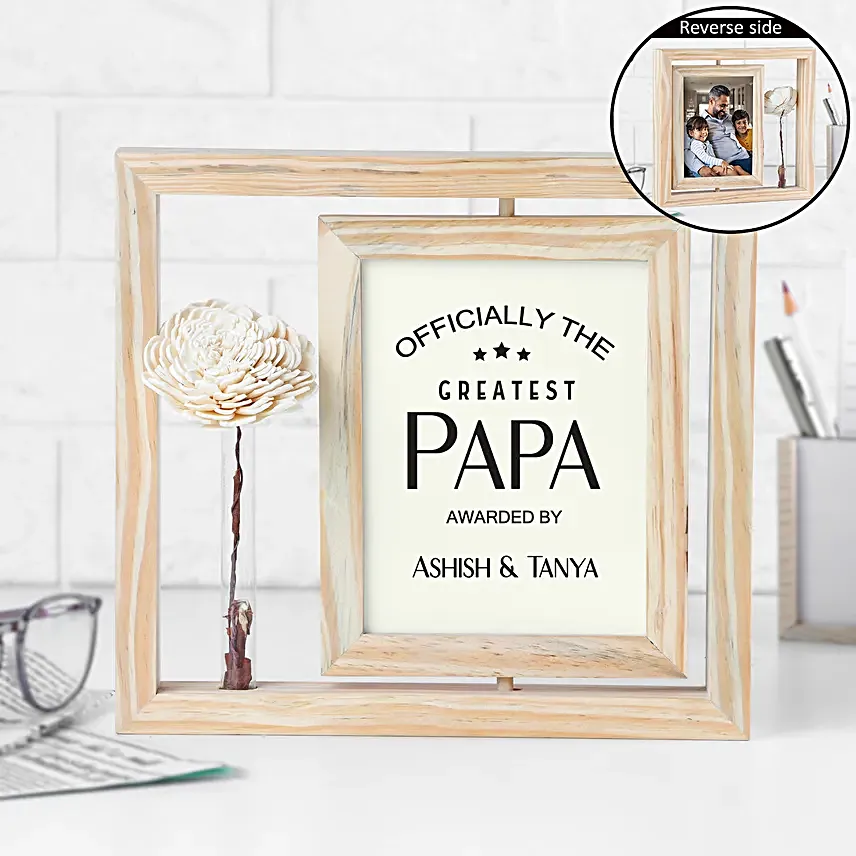 Rotating Photo Frame For Dad