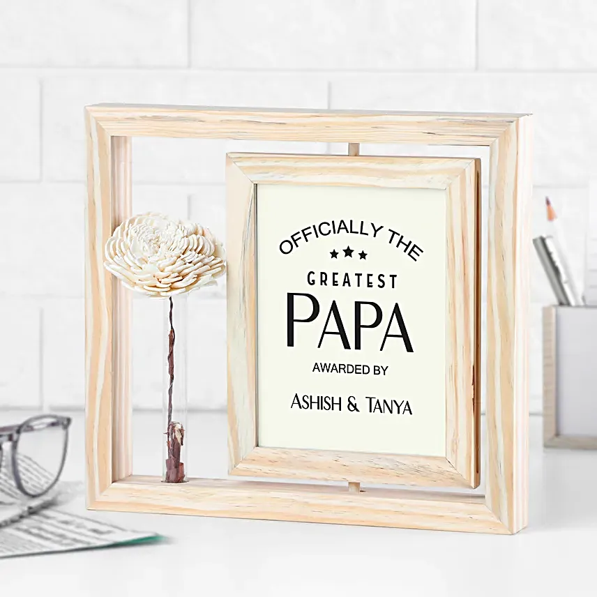 Rotating Photo Frame For Dad