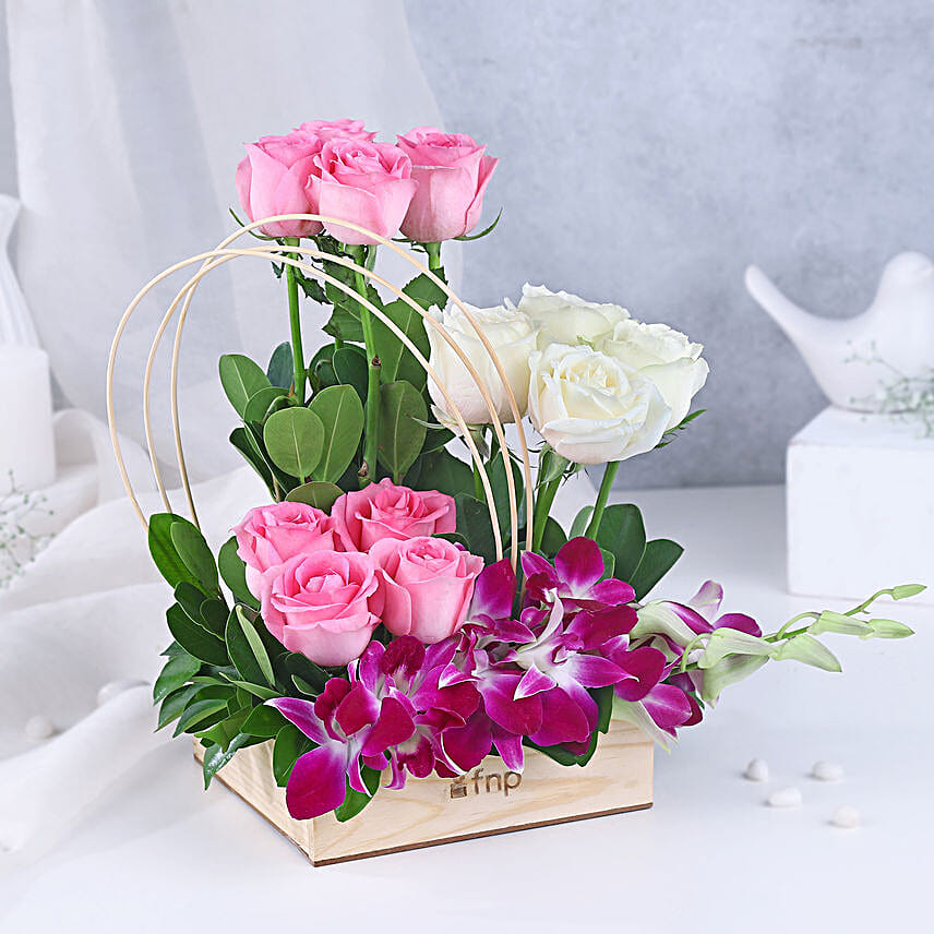 Royal Orchid N Rose Embrace
