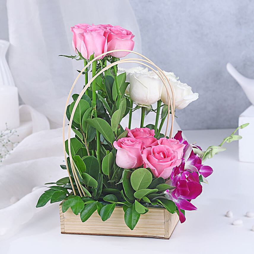 Royal Orchid N Rose Embrace