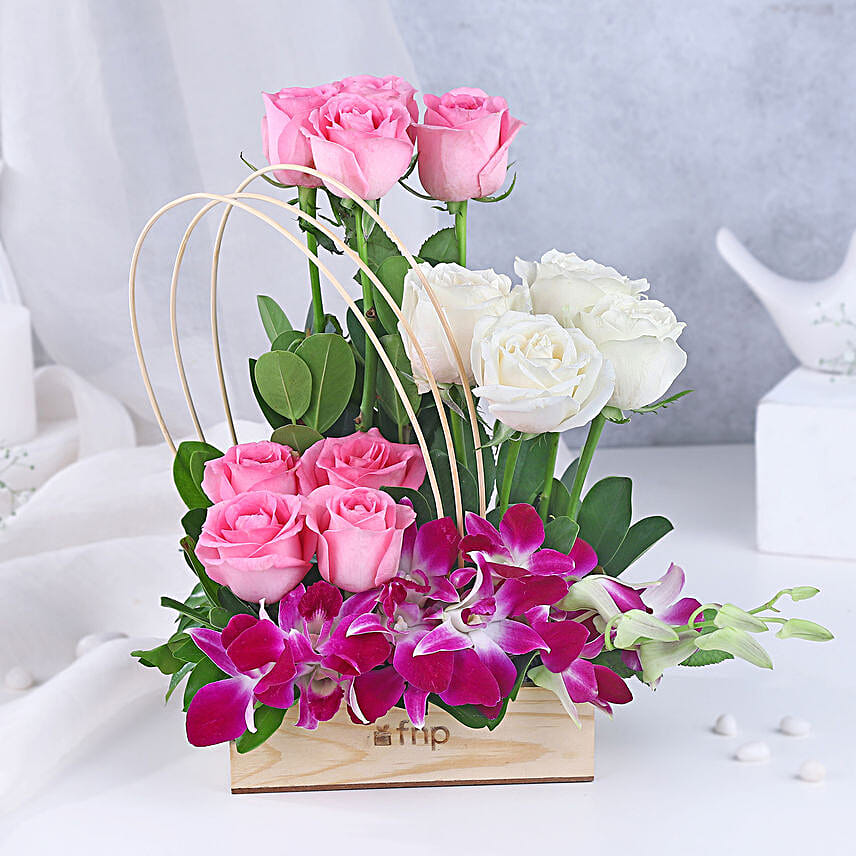 Royal Orchid N Rose Embrace