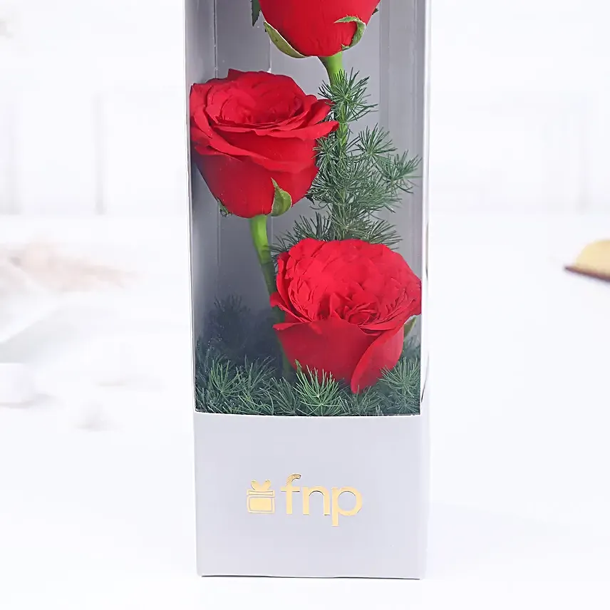 Ruby Rose Melody Bouquet N Truffle Cake Combo