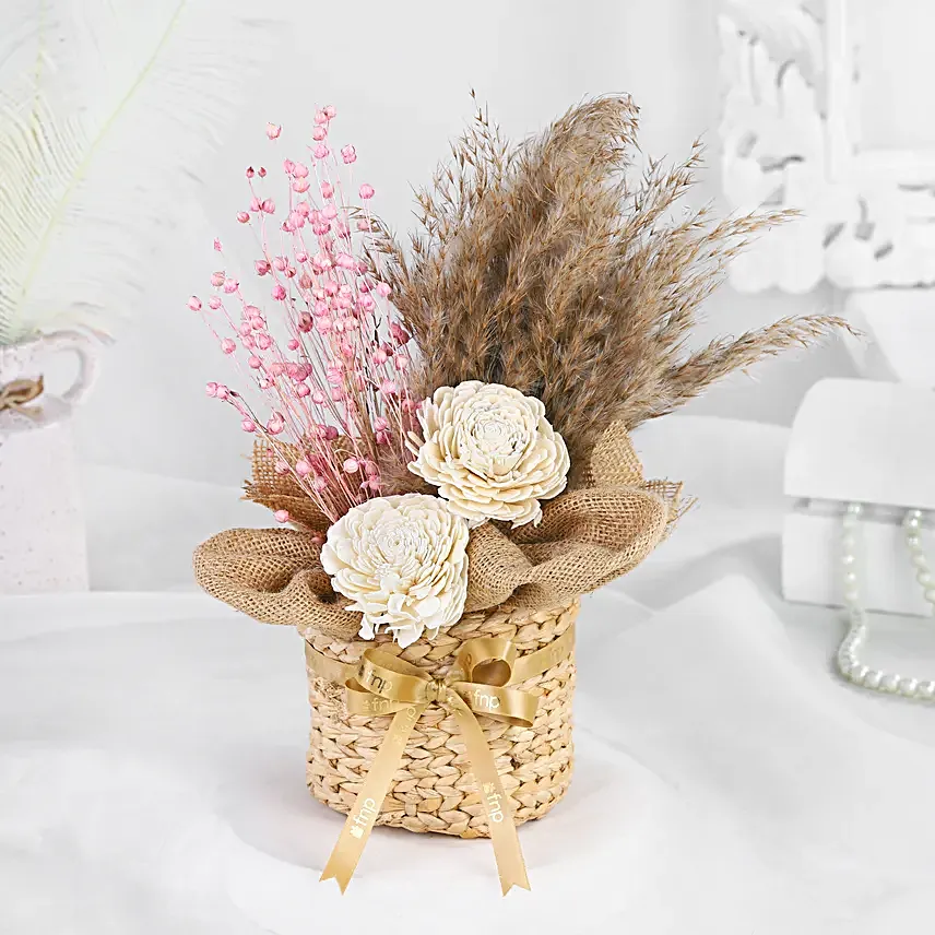 Rustic Elegance Dry Flower Ensemble