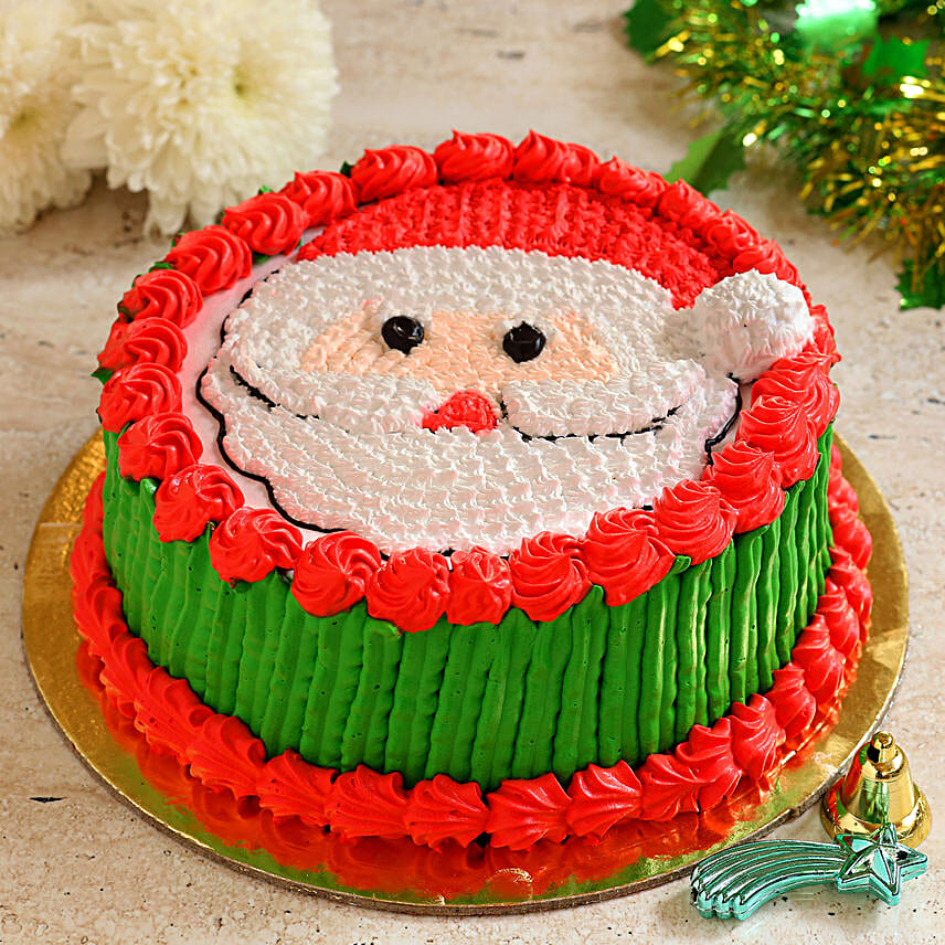 santa design cake for christmas