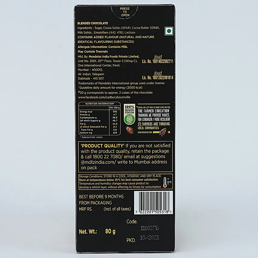Sending Luv N Hugs Bournville Dark Chocolate Bar
