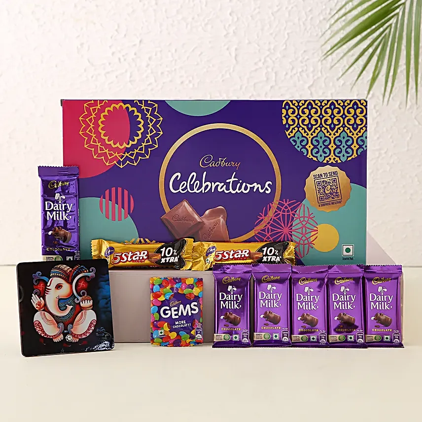 Serene Ganesha Table Top & chocolate hamper