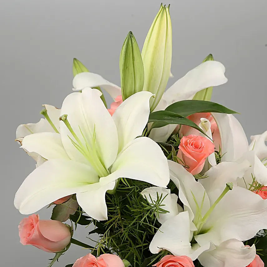 Serene Mixed Flowers Vase Arrangement