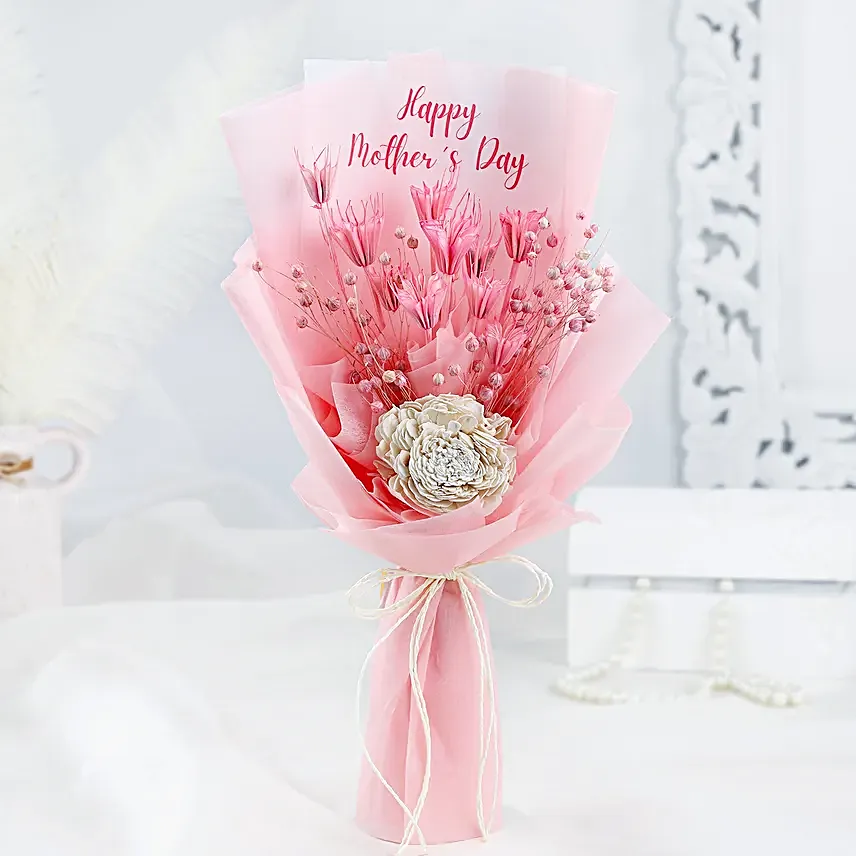 Serene Pink Dry Flower Arrangement