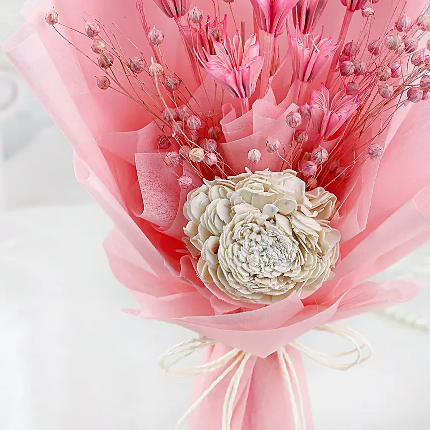Serene Pink Dry Flower Arrangement